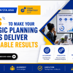 3 tips to make strategic planning efforts deliver measurable results, featuring Your Strategy Guy and key themes of alignment, execution, KPIs, and sustainable business growth